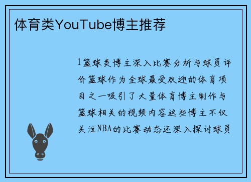 体育类YouTube博主推荐