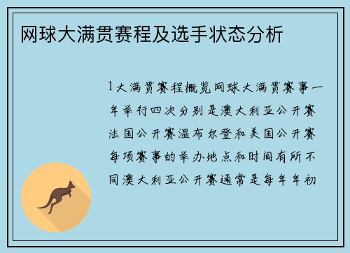 网球大满贯赛程及选手状态分析